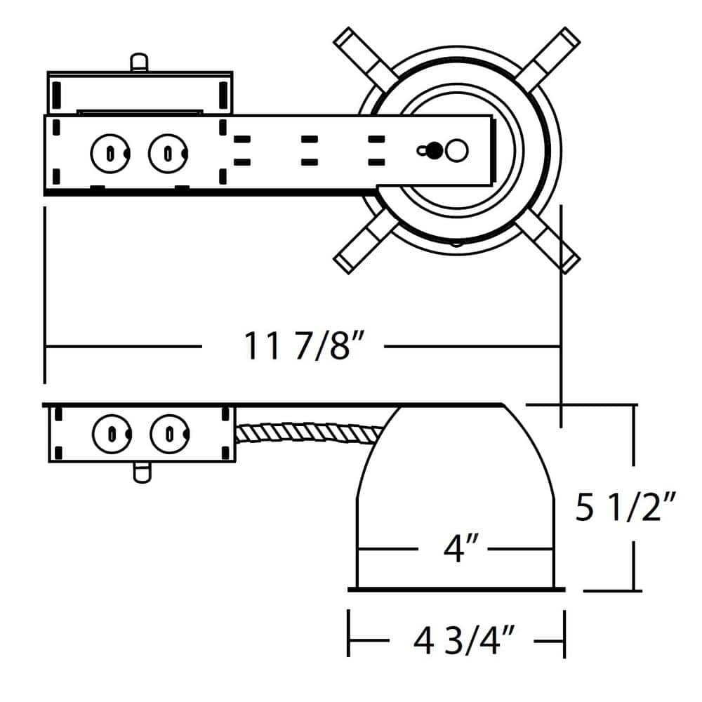 4-Inch Aluminum LED Remodel Housing for Recessed Downlights
