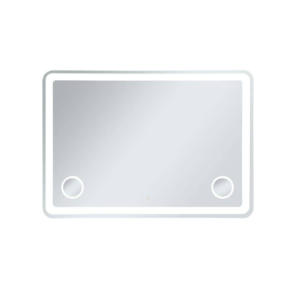 Timeless Home 60 in. W x 42 in. H Modern Rectangular Metal Framed Magnifyin