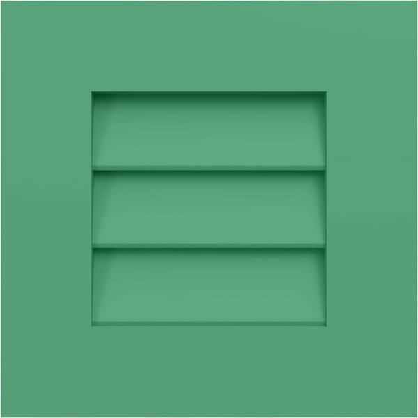 12 in. W x 12 in. H True Fit PVC Louver Shutters Sample, Lilly Pads