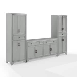 Tara 108.5 in Gray Entertainment Center with 4 Drawers Fits TV's up to 65 in with Cable Management