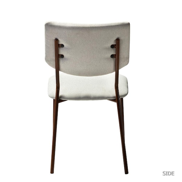 JAYDEN CREATION Sango White Upholstery Dining Chair with Transfer 