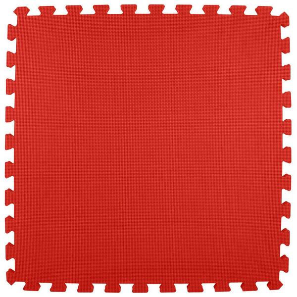 Greatmats Premium Red 24 in. W x 24 in. L Foam Kids and Gym