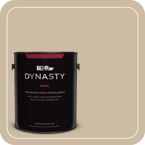 BEHR DYNASTY 1 gal. #MQ2-26 Windsor Tan One-Coat Hide Matte Interior Stain-Blocking Paint & Primer