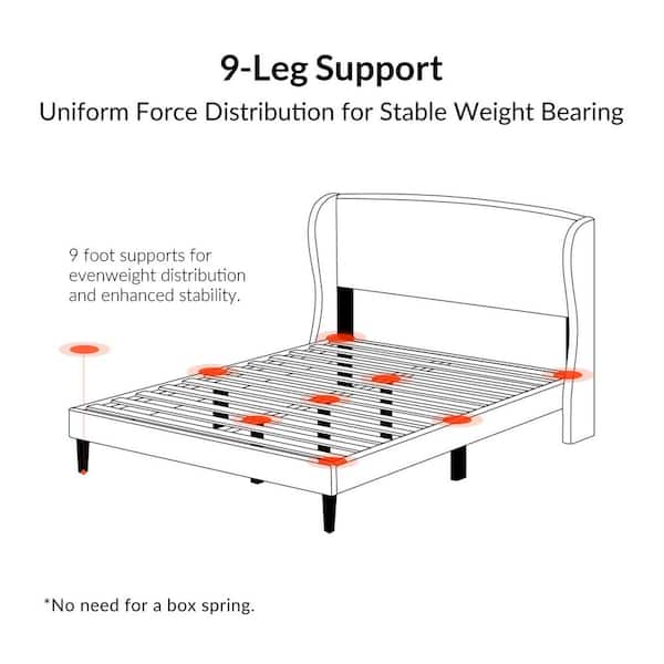 9 leg support bed frame sales