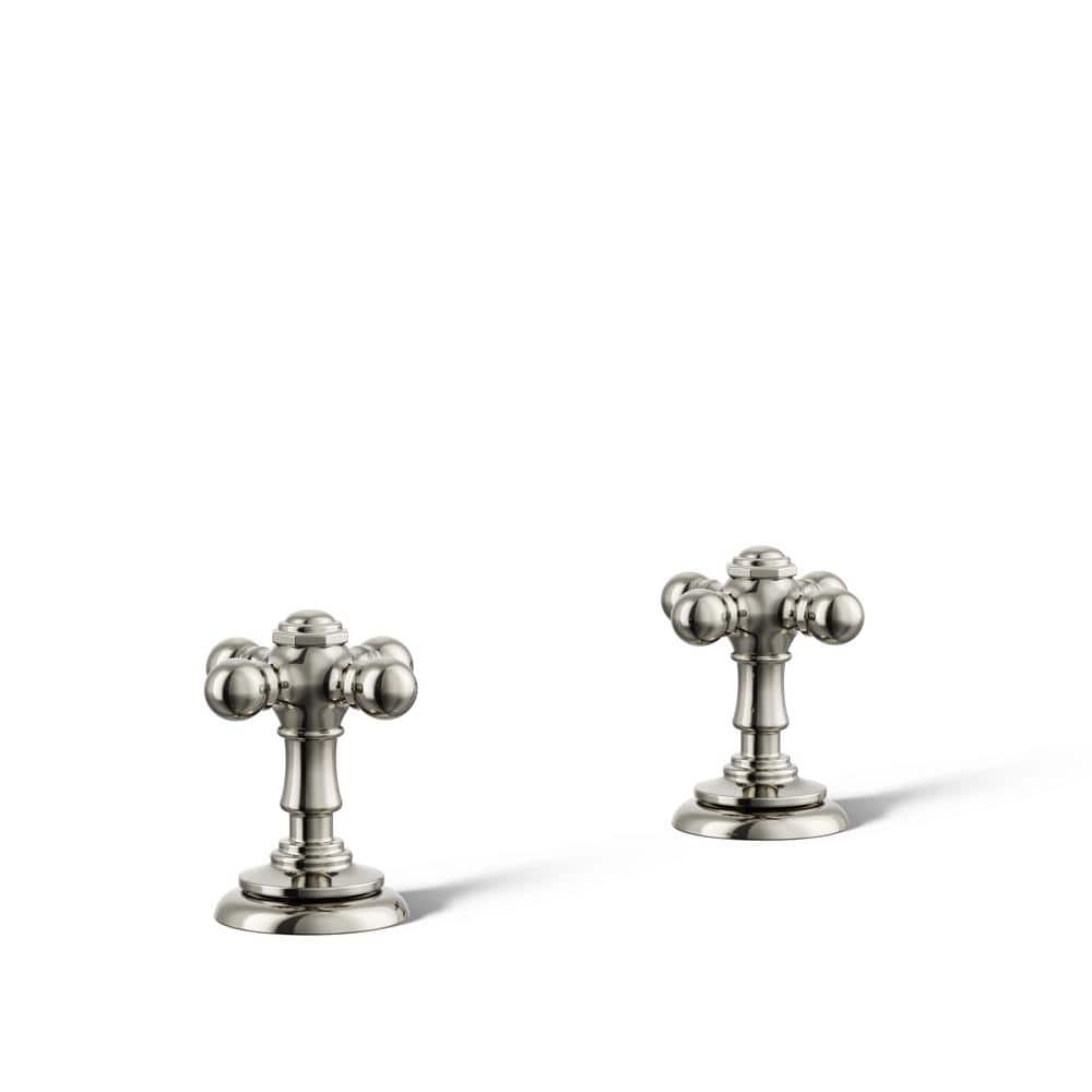KOHLER Artifacts Bathroom Sink Cross Handles in Vibrant Polished Nickel ...