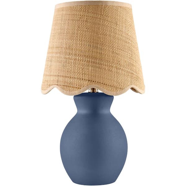 Stella Diminuta STD-075 15"H x 8"W x 8"D Accent Table Lamp ,Blue