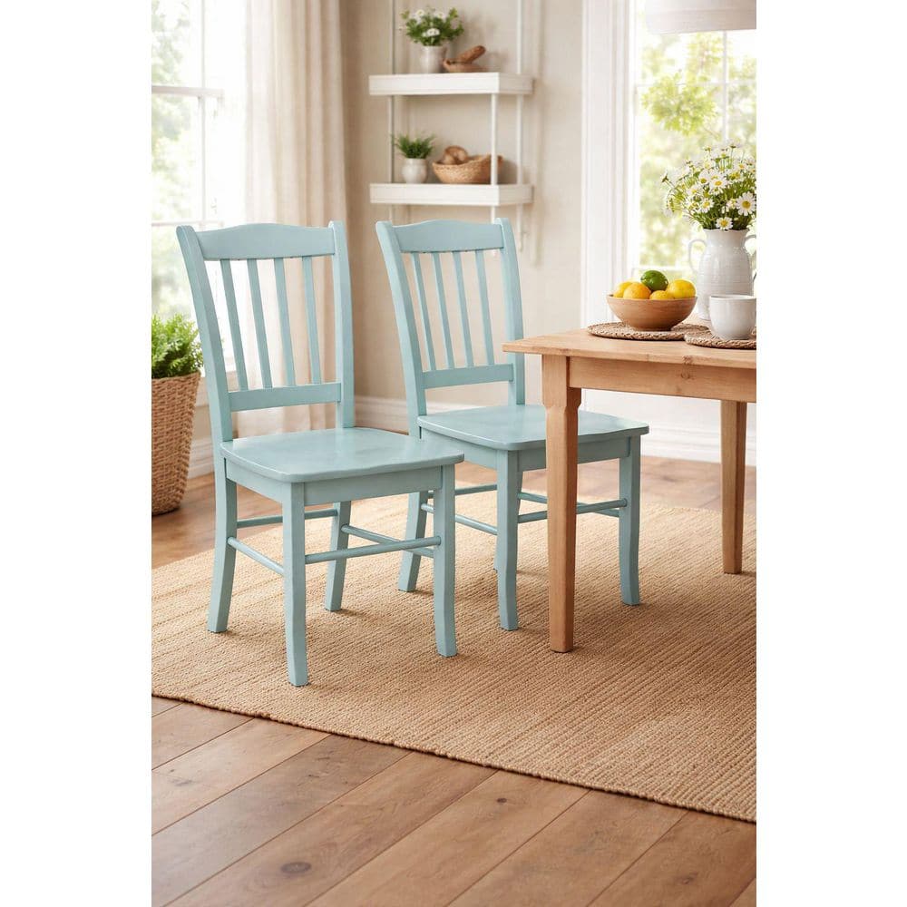 Boraam Equestrian Green Colorado Wood Dining Chairs (Set of 2