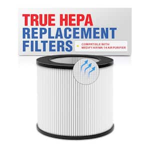 2-in-1 True HEPA Air Cleaner Replacement Filter plus Pre-Filter Compatible with Medify Air MA-14 Air Purifiers