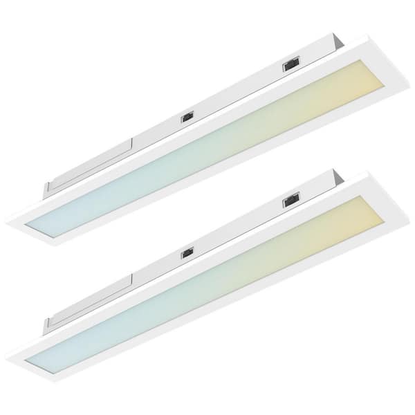 20-Watt 2 ft.x4 in.Integrated LED Recessed Backlit LED Panel Light,4CCT,Up to 2200LM Dimmable 120-277V UL Listed 2-Pack