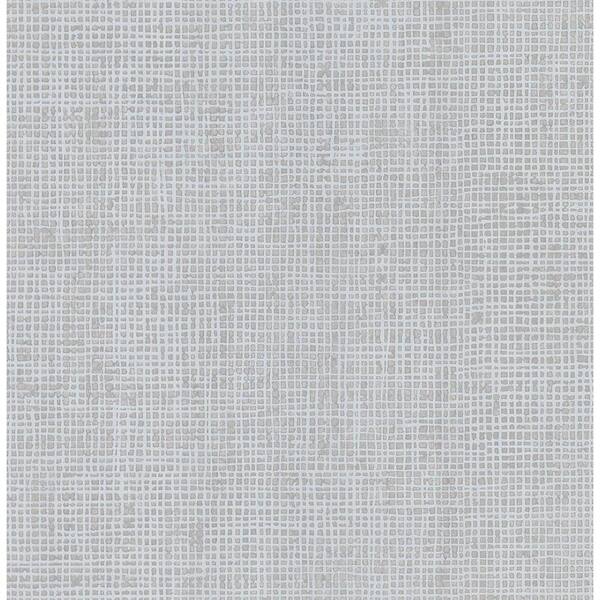 Brewster Simple Space Medium Gray Woven Effect Wallpaper Sample