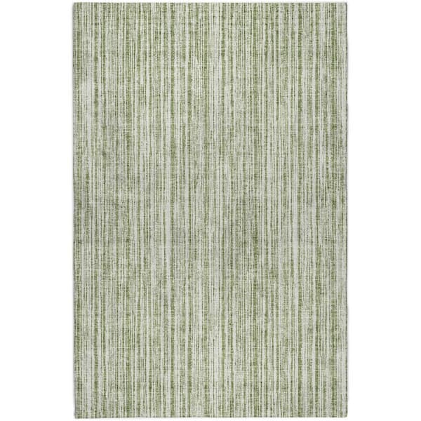 Dream Shag Premium Machine Washable Abstract ADS760 Green 9 ft. x 12 ft. Area Rug