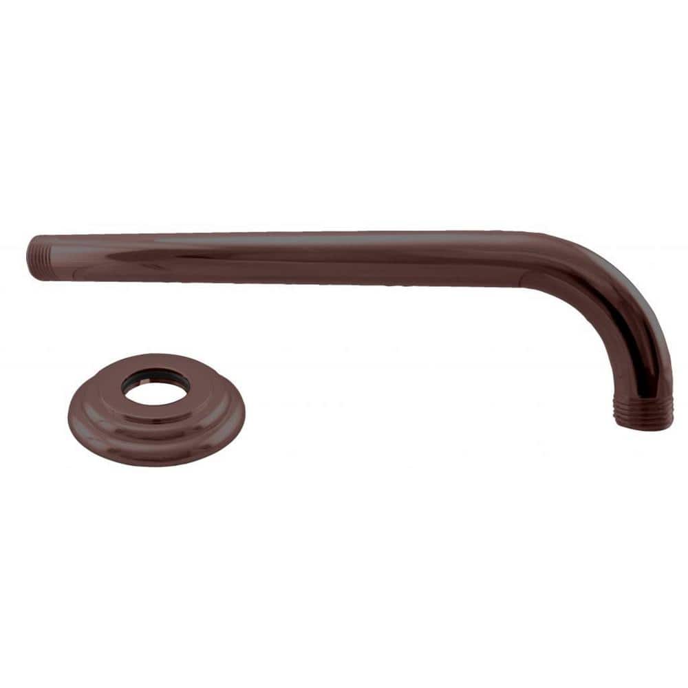 Oil Rubbed Bronze 10" Wall Mount Shower Arm with Flange