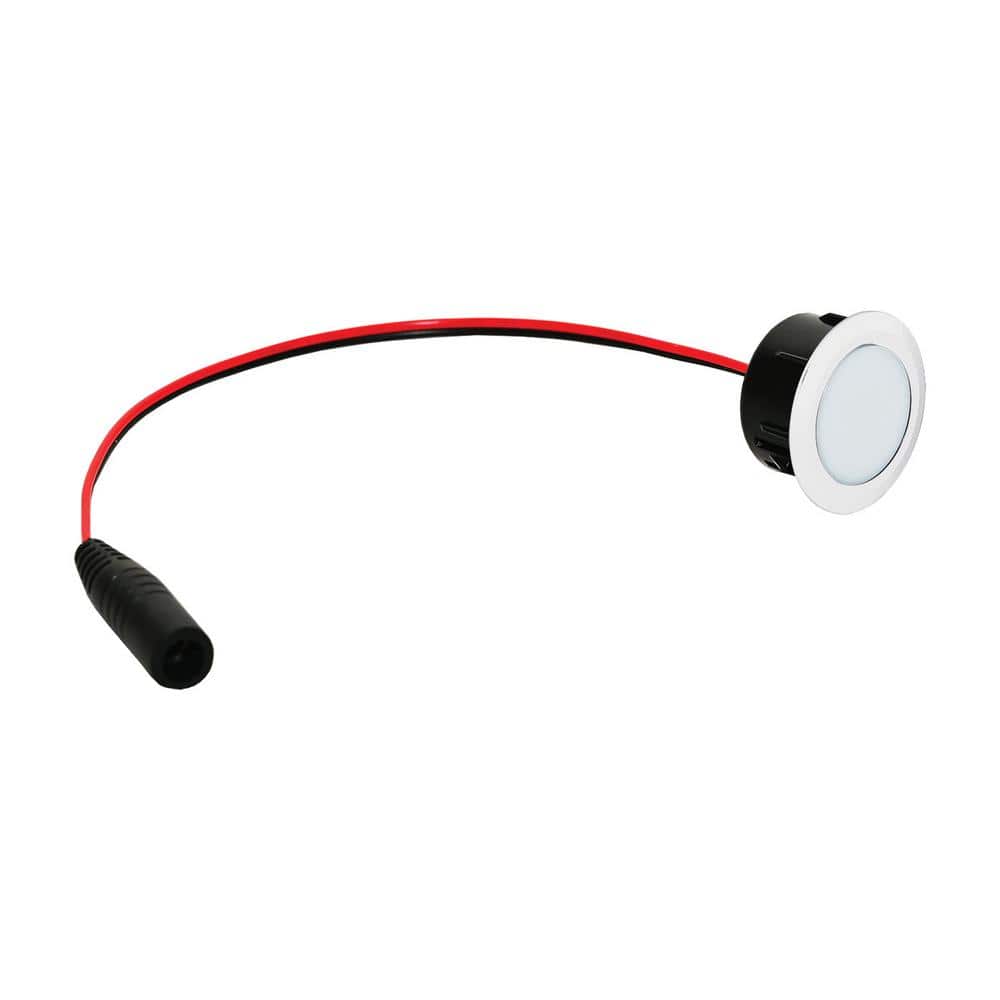 Flush Deck Light with Trim Ring in Tranquil White (2-Pack)