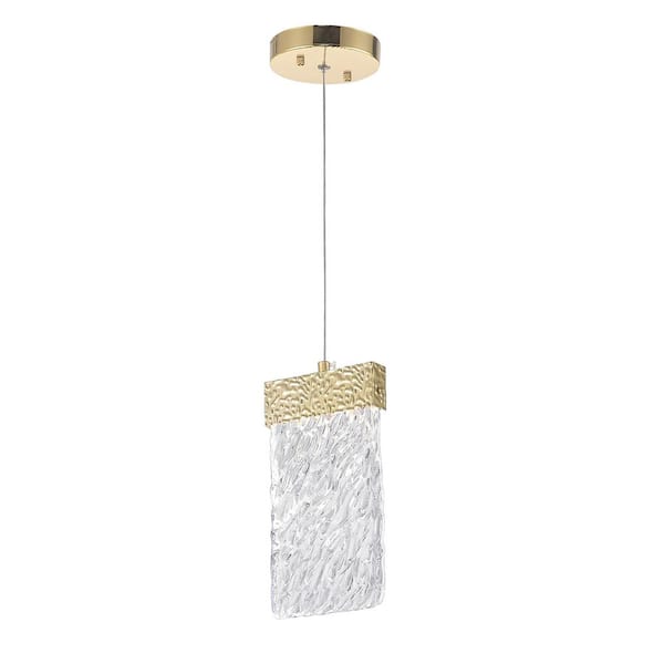 CWI Lighting Carolina LED Pendant With Gold Leaf Finish