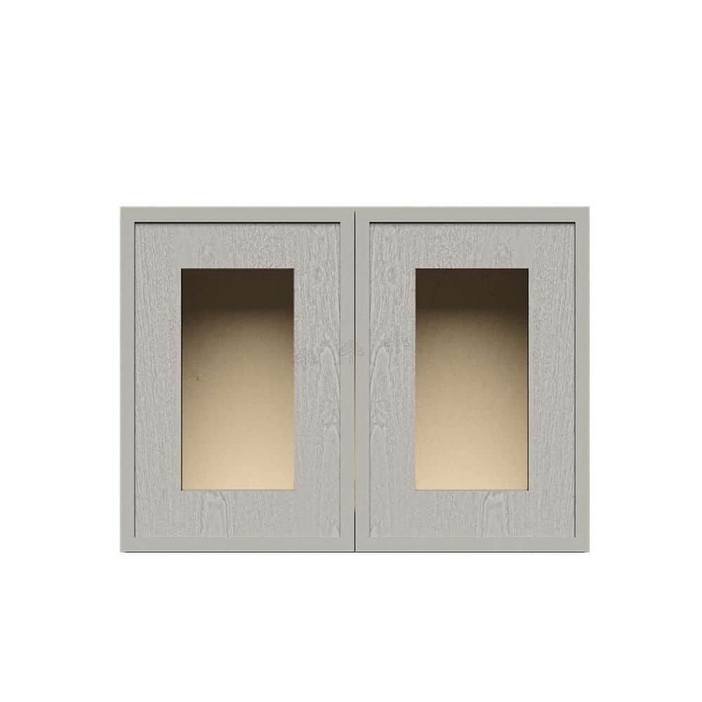 Slim Shaker Assembled 24 in. W x 15 in. H x 12 in. D Wall Kitchen Cabinet in Gray price history on PriceWatchPro