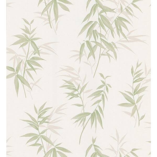 Brewster Bamboo Green Wallpaper Sample