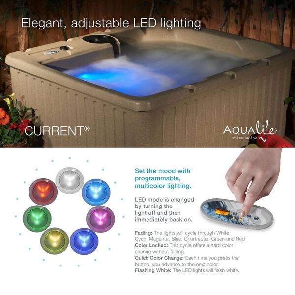 AquaLife Current 14-Jet 120 V Hot Tub, Seats 3-4, 3 Passive