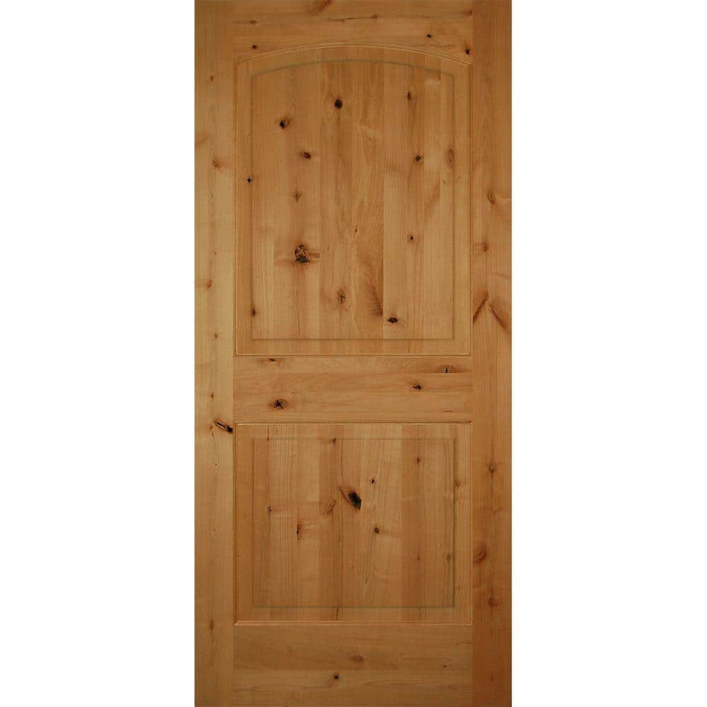 Builders Choice 36 in. x 80 in. Right-Handed 2-Panel Arch Top ...