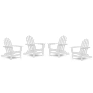 Icon White Recycled Plastic Adirondack Chair (4-Pack)