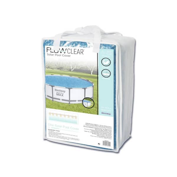 Flowclear 14 ft. x 14 ft. Round Blue Above Ground Solar Pool Cover