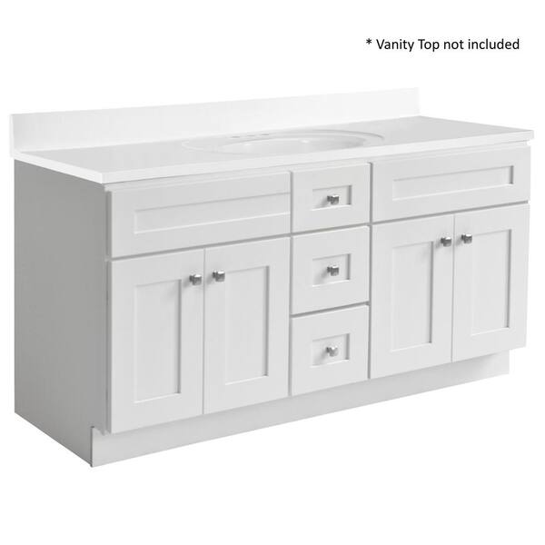 Mccoy Home Revival White Shaker Sink Base Cabinet-60 Sink Base