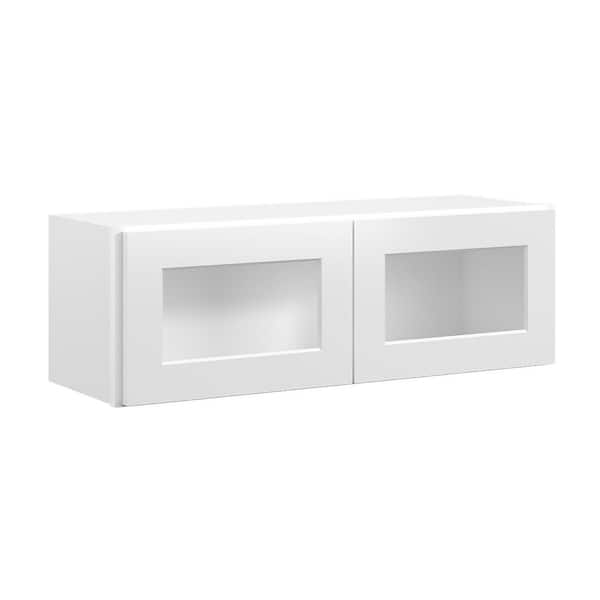 36 in. W x 12 in. D x 12 in. H in Shaker White Plywood Ready to Assemble Wall Cabinets without Glass