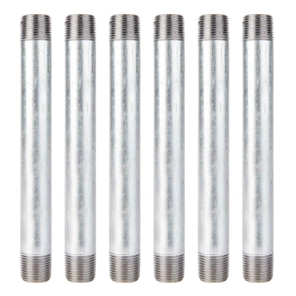 1/2 in. x 7 in. Galvanized Steel Nipple (6-Pack) price history on PriceWatchPro