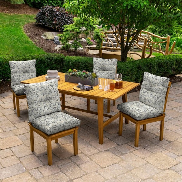 ARDEN Outdoor Plush Modern Tufted Blowfill Dining Chair Cushion
