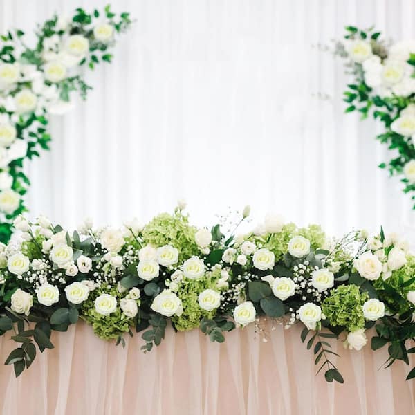 White Rose Artificial Flower Ornaments, 10-Pack L07KTX652X - The