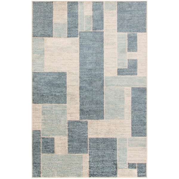 Nourison Astra Machine Washable doormat 2 ft. x 4 ft. Geometric Contemporary Area Rug