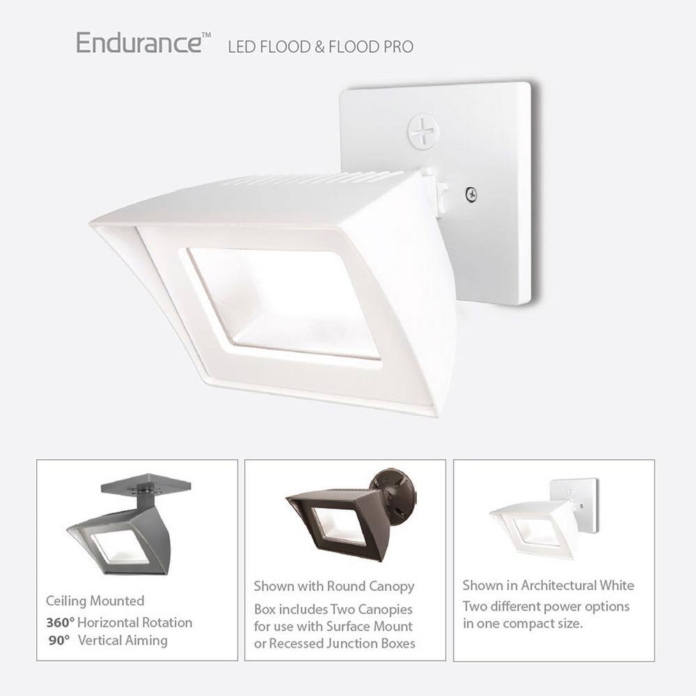 Architectural Black Aluminum LED Security Flood Light
