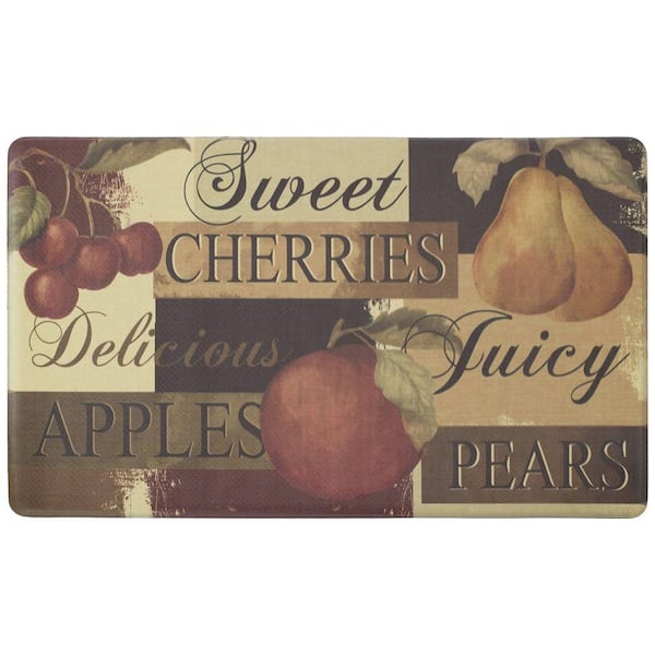 Chef Gear Scrumptious Fruit 18 in. x 30 in. Anti-Fatigue Gelness Kitchen Mat