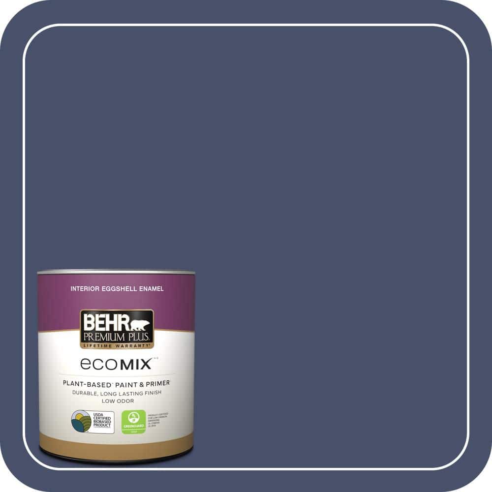 1 qt. #M530-7 Elegant Navy Eggshell Enamel EcoMix Plant-Based Interior Paint & Primer price history on PriceWatchPro
