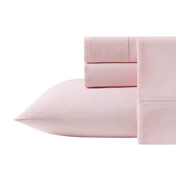 Truly Soft Everyday 6-Piece Blush Pink Solid 1400 Thread Count Blend Queen Sheet Set