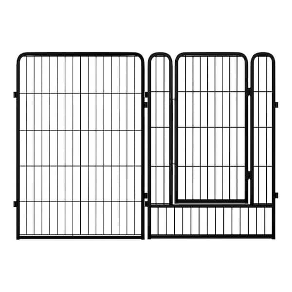 Decorative Metal Garden Fence Outdoor Heavy Duty Animal Barrier for Dogs and Rabbits Easy Set Up 40 in. Height