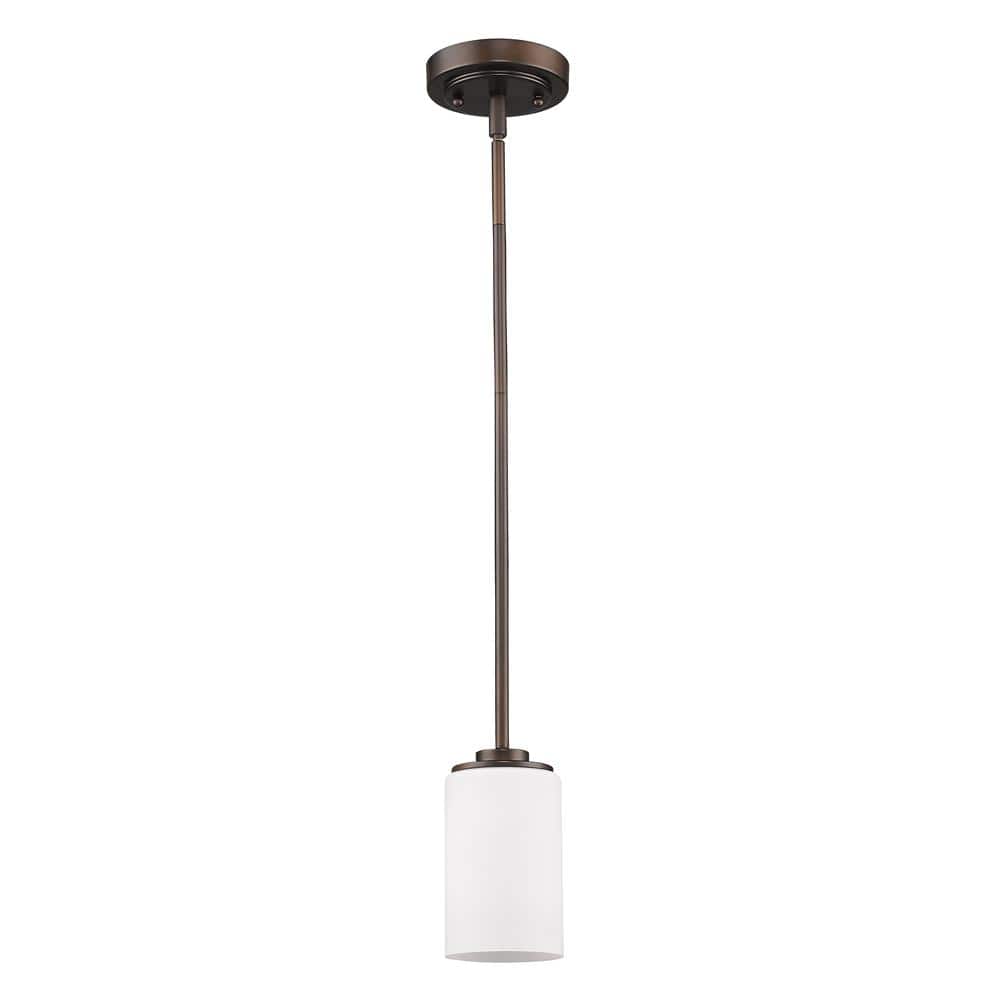 Addison Mini Globe Pendant in Oil-Rubbed Bronze with Etched Glass