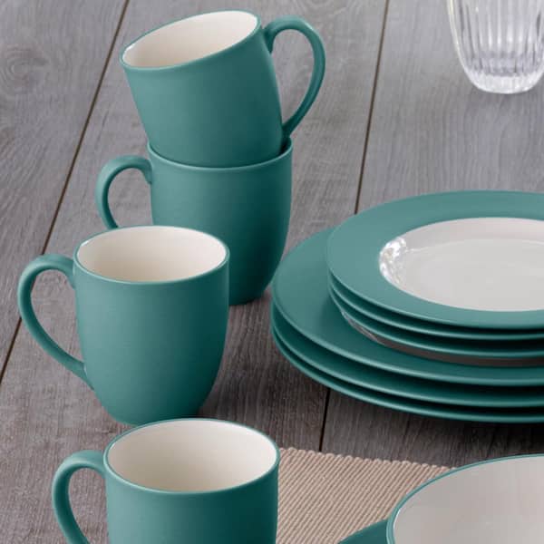 Noritake Colorwave Turquoise 16-Piece Rim (Turquoise) Stoneware