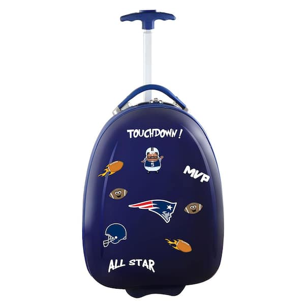 Denco NFL New England Patriots 18 in. Navy Kids Pod Luggage Suitcase