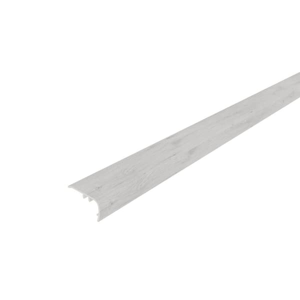 NewTechWood Everlux Premium Flooring Giselle Ice Gray 1.1 in. T x 2.05 in. W x 94.5 in. L Overlap Stair Nose Trim