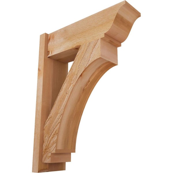 Ekena Millwork 8 in. x 32 in. x 24 in. Western Red Cedar Imperial Traditional Rough Sawn Outlooker