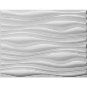 Falkirk Fifer 31 in. x 25 in. Paintable Off White Abstract Dune Fiber Decorative Wall Paneling (10-Pack)