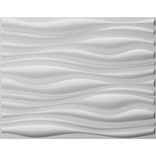 Dundee Deco Falkirk Fifer 31 in. x 25 in. Paintable Off White Abstract Dune Fiber Decorative Wall Paneling (5-Pack)