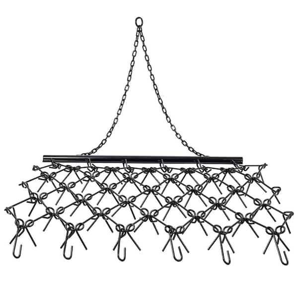 60.6 in. Heavy Duty Steel Chain Drag Harrow,6 Rows of Tines,ATV UTV Tractor Attachments Field Drag Mat