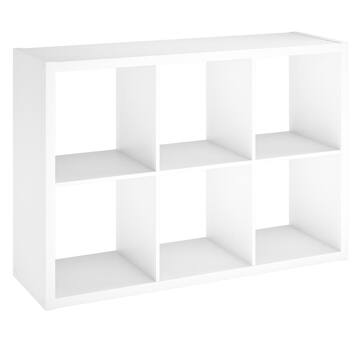 ClosetMaid 57.95 in. H x 29.84 in. W x 13.50 in. D Bleach Walnut Wood Large 8- Cube Organizer 4584