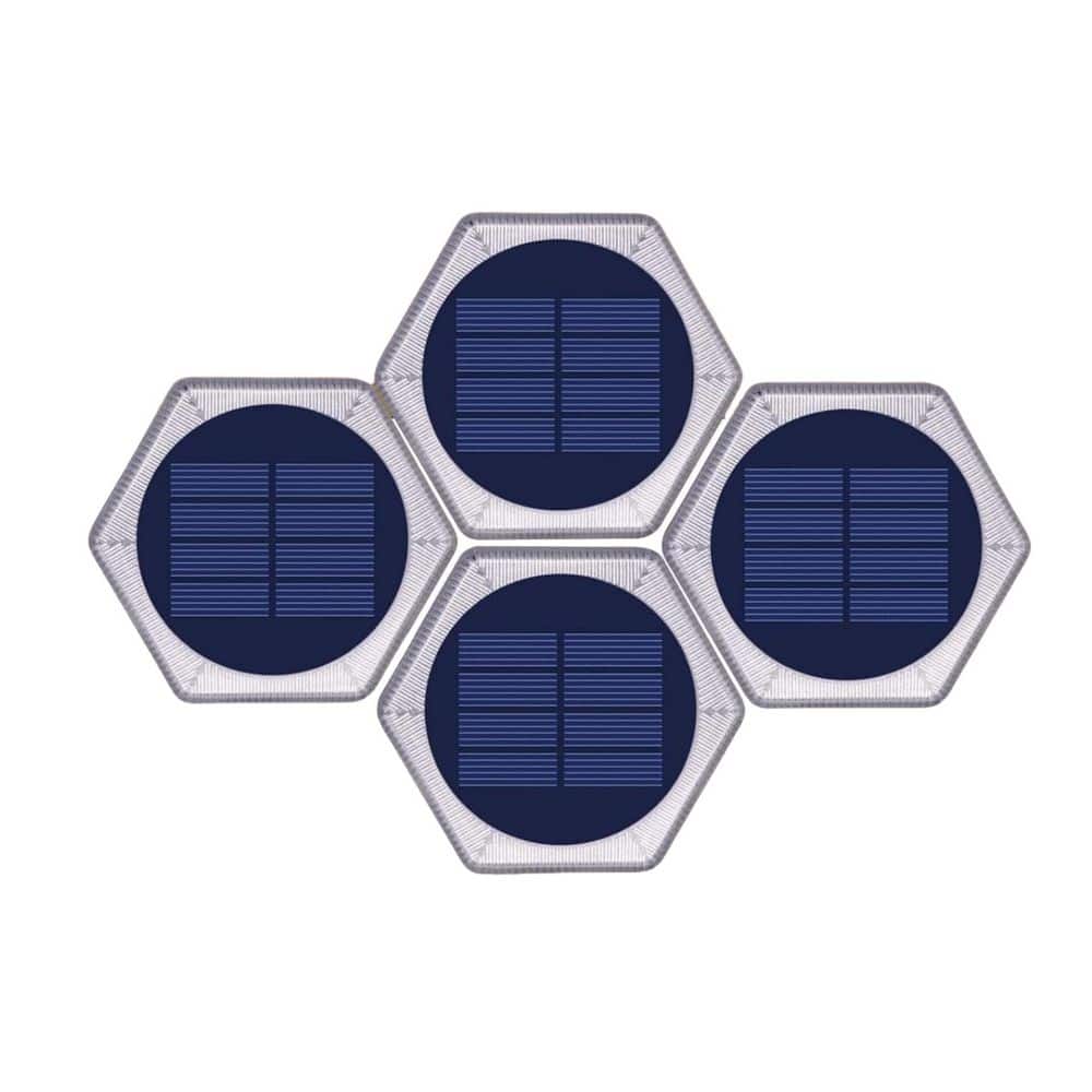 Solar Deck Driveway Lights Honeycomb Design Waterproof with Auto On/Off 4 Pack price history on PriceWatchPro