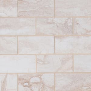 Pietra Bernini Bianco 12 in. x 12 in. x 10 mm Polished Porcelain Mosaic Tile (8 sq. ft. / case)