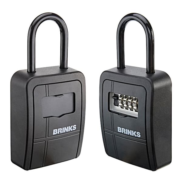 Lock Box, Portable Shackle with Resettable 4-Digit Combination and Key Organizer, 2-Pack