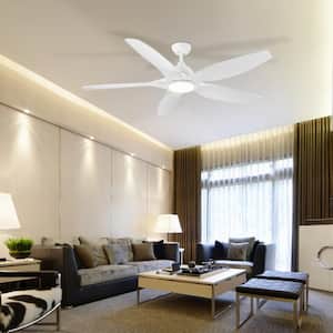 Light Pro 60 in. Integrated LED White Ceiling Fan Light with ABS Blades and DC Motor