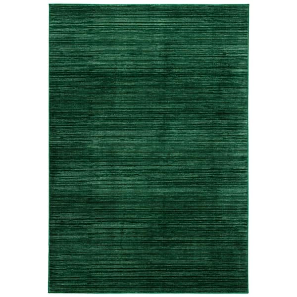 Vision 4 ft. x 6 ft. Dark Green Solid Color Area Rug