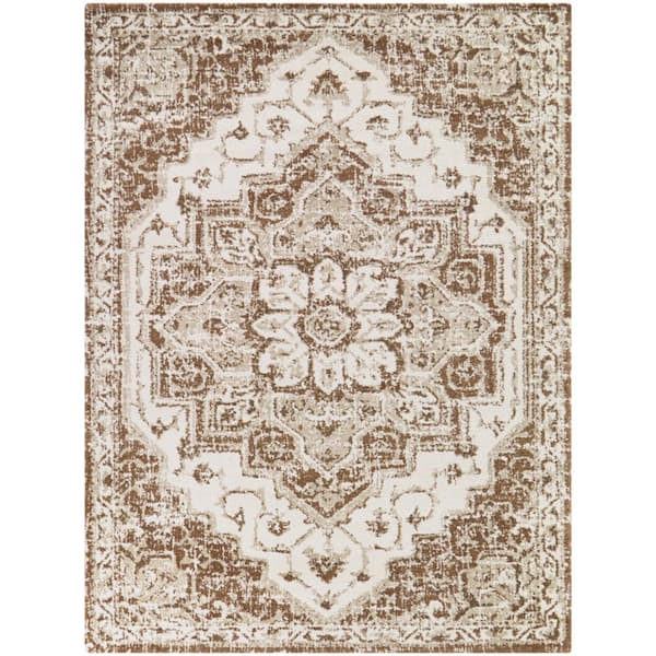 Unbranded Zolina Brown 7 ft. 10 in. x 10 ft. Medallion Area Rug